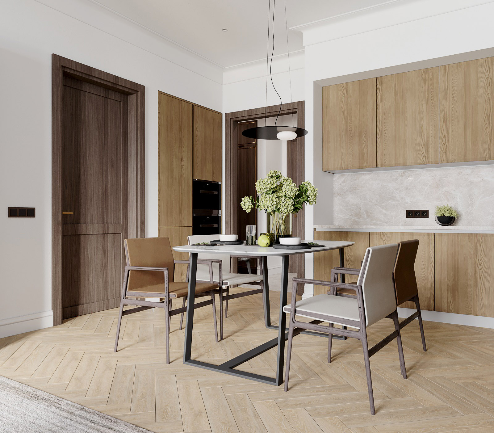 Pirogovskaya 14 – European-Inspired Luxury Apartment Interior Design in Moscow
